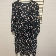 ロングカーディガン 花柄ガウン ワンピースのサムネイル