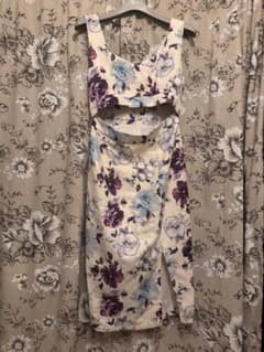 han queen 花柄 ウエストカットアウト ドレス Mのサムネイル