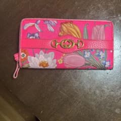 GUCCI 花柄 長財布 ピンクのサムネイル