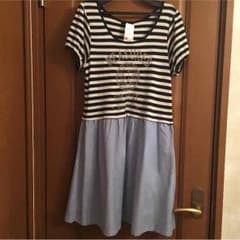 値下げボーダー切替ワンピースのサムネイル
