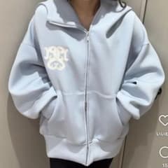 SNIDEL ボリュームパーカー ブルー 店舗限定 スナイデル - メルカリ