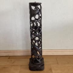 木製 透かし彫り 彫刻 鳥 オブジェ アンティーク - メルカリ