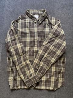 mod wrld チェックシャツ ネルシャツ Lサイズ　カーキ ブラウン