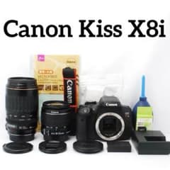 Canon Kiss X8i ダブルレンズ 手振れ補正 WiFi スマホ転送OK - メルカリ