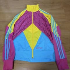 adidas 古着　アディダス　ジャージ Lサイズ ピンク/イエロー/ブルーのサムネイル