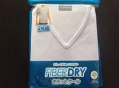 CLOSSHI FIBER DRY 半袖V首シャツ 2枚組 Lサイズのサムネイル