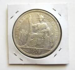 フランス領インドシナ ピアストル銀貨 1903年 - メルカリ