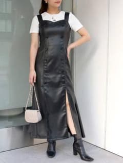 ROYALPARTY ディープスリットフェイクレザージャンスカのサムネイル