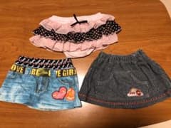 スカート ショートパンツ 90 95 3枚 セットのサムネイル