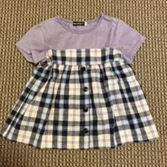 BeBe Tシャツ 120cm チェック柄のサムネイル