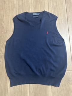Polo by Ralph Lauren ネイビーベスト L プレミアムコットンのサムネイル