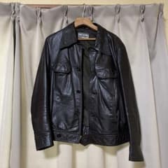 REAL LEATHER ダークブラウン レザージャケットのサムネイル
