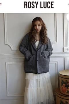 美品　ロージールーチェ TWEED TAILORED JACKET 黒　コート 美品 ロージールーチェ TWEED TAILORED JACKET 黒 コート - メルカリ