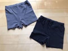 ユニクロ キッズ一分丈スパッツ 2枚組 Sサイズのサムネイル