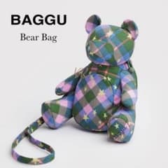 ★ Baggu ★ Bear Bag クマ グリーンスターチェック ☆ Baggu ☆ Bear Bag クマ グリーンスターチェック - メルカリ