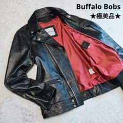 極美品】バッファローボブズ ダブルライダースジャケット ラムレザー