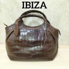最高級 IBIZA クロコダイル ハンドバッグ ブラウン ワニ革 - メルカリ