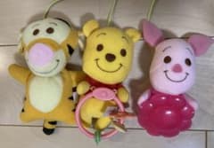 旧プーさんメリー　バラ売り　ぬいぐるみ3体　付属品のサムネイル