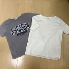 Tシャツ 2枚セット グレー ホワイト　130cmのサムネイル