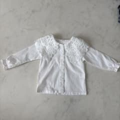 レース襟 ブラウス ホワイト ベビー服 90cmのサムネイル