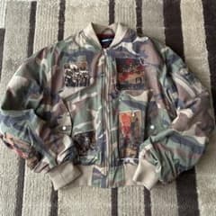 Fashion Nova Men 迷彩 MA-1 ジャケット パッチワーク - メルカリ