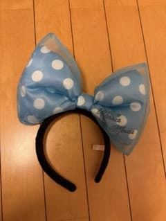 ディズニー カチューシャ ミニー 水色 ドットのサムネイル