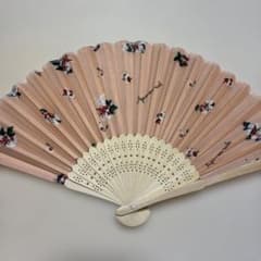 花柄ピンク 扇子のサムネイル