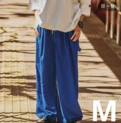 ひんやりユルパンツ　ニコアンド　Misayo ニコアンド ［be with M］ Misayo ひんやりユルパンツ ブルー - メルカリ