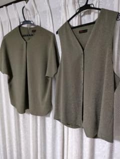 値下げ【詩仙堂】トップス　ベスト　パンツ　3点セットのサムネイル
