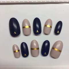 ネイビー マット ネイルチップのサムネイル