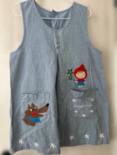と*ん様 赤ずきんちゃん刺繍デニムエプロンのサムネイル