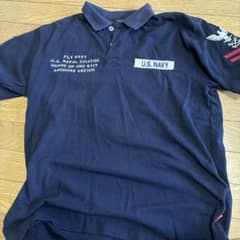 AVIREX U.S. NAVY ポロシャツ ネイビー Lのサムネイル