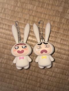 크레용 신짱 귀가 움직이는 실리콘 마스코트 네네짱 토끼 다시