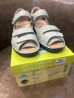 Finn Comfort FES-S 薄緑サンダル UK4 1/2（23.7cm - メルカリ