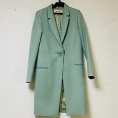 美品】ENFOLD (エンフォルド) チェスターコート ライトグリーン M