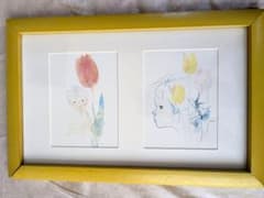 いわさきちひろ 水彩画 額装品 チューリップと子どもたち - メルカリ