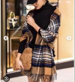 ジョンストンズ プラステ 別注 大判 ストール カシミヤ PLST チェック