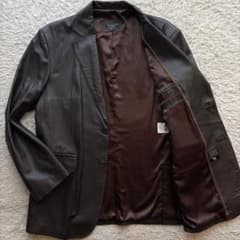 ☆最高級 鹿革☆ TUVALU テーラード ジャケット 韓国製 ブラウン XL