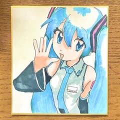 初音ミク　直筆イラスト色紙 初音ミク 百鬼夜行 色紙 - 株式会社ツインクル