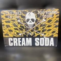 角ドクロクリームソーダブリキプレート看板 - メルカリ