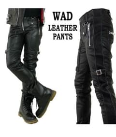 WAD 本革 レザーパンツ バイカーパンツ スキニー 黒 サイズ M - メルカリ