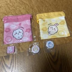 ちいかわ 蔵寿司 コラボ 巾着 缶バッジ セットのサムネイル