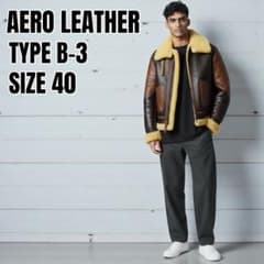 エアロレザー B3 大戦モデル ムートン フライトジャケット - メルカリ