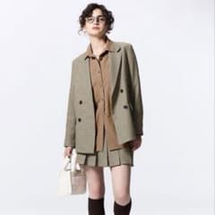 新品未使用 GU ダブルブレストチェックジャケット　Sのサムネイル