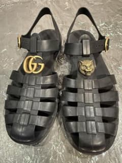 GUCCI ブラック ストラップサンダル 高ヒール 箱付き Gucci ブラック ストラップサンダル ラバーサンダル - メルカリ