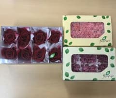 母の日　プリザーブドフラワー　ローズ　バラ　カーネーション　花材　ハンドメイドのサムネイル