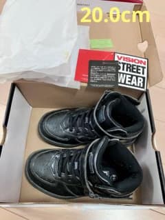【20.0】VISION STREET WEAR ブラックハイカットスニーカーのサムネイル