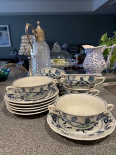 Blue Danube スープカップ＆ソーサー 6客セット Blue Danube ブルーダニューブ スープカップ&ソーサー 6客セット