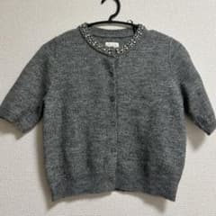 H&M ビジュー付き グレー カーディガン XSのサムネイル