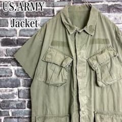 US ARMY ジャングルファティーグジャケット 半袖 カットオフ ミリタリー US ARMY ジャングルファティーグジャケット 半袖 カットオフ
